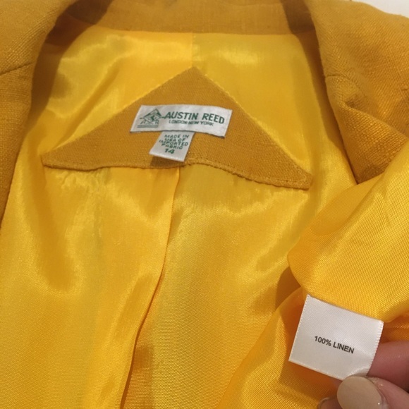 Austin Reed Jackets Coats Vintage Marigold Linen Blazer Poshmark